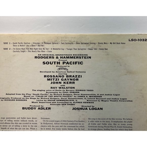 South Pacific Original Soundtrack Vinyl LP RCA Living Stereo LSO-1032 VG+ - Picture 6 of 6